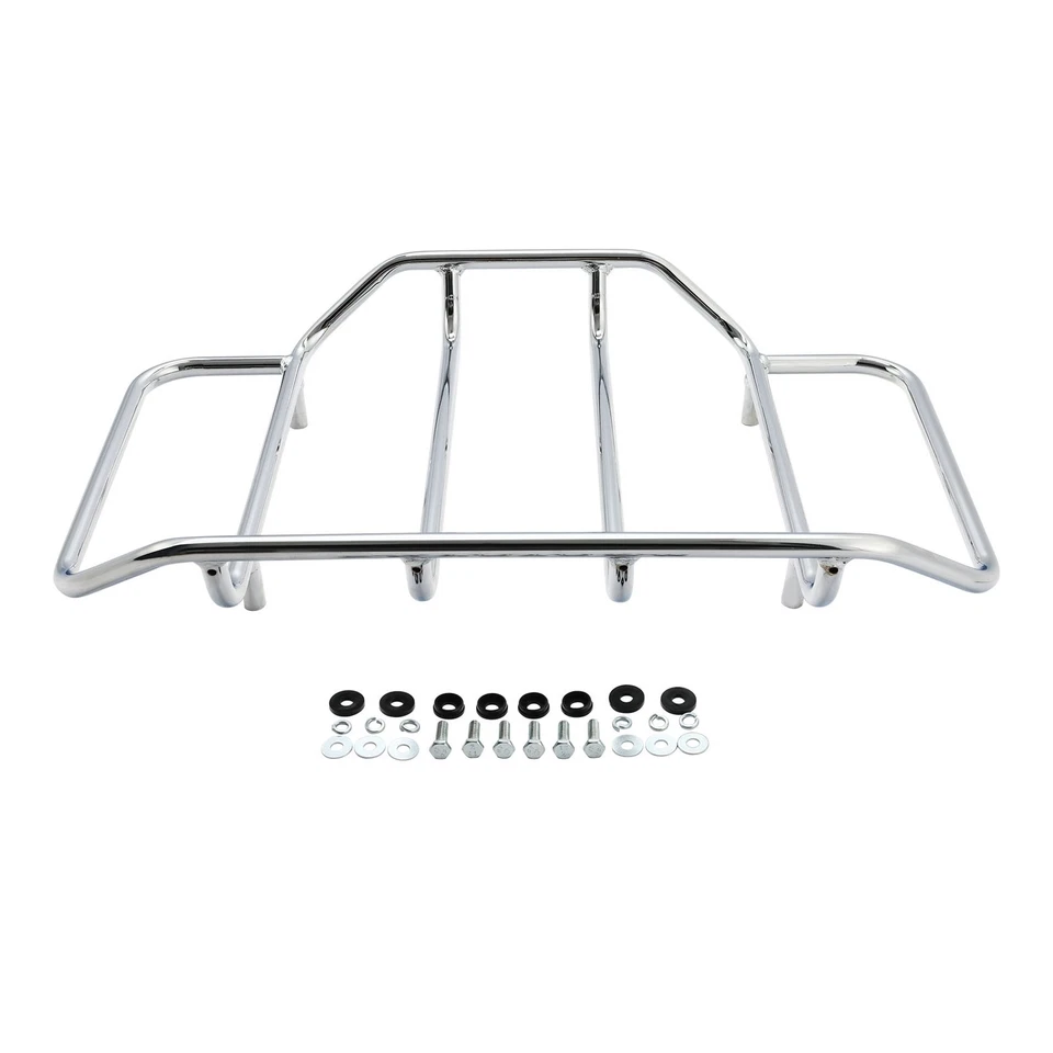 Chrome/Black Trunk Top Luggage Rack Fit For Harley Road Glide Touring 1984-2024 - Image 4 of 4