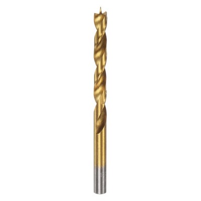 Brad Point Drill Bit 8mm(5/16'') Dia HSS4241 Twist Drill Golden