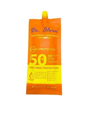 Dr. Alvin Whitening Sunscreen Cream-Gel SPF 50 PA++++, 50g