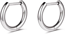 G23 Titanium Steel Hoop Earrings 18G Small Huggie Hoop Earrings 12Mm Cartilage