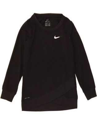 Nike Mädchen Dri Fit Sweatshirt Pullover 4-5 Jahre Small schwarz BU04