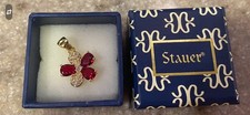 STAUER Beautiful Red Passion Flower Pendant W...