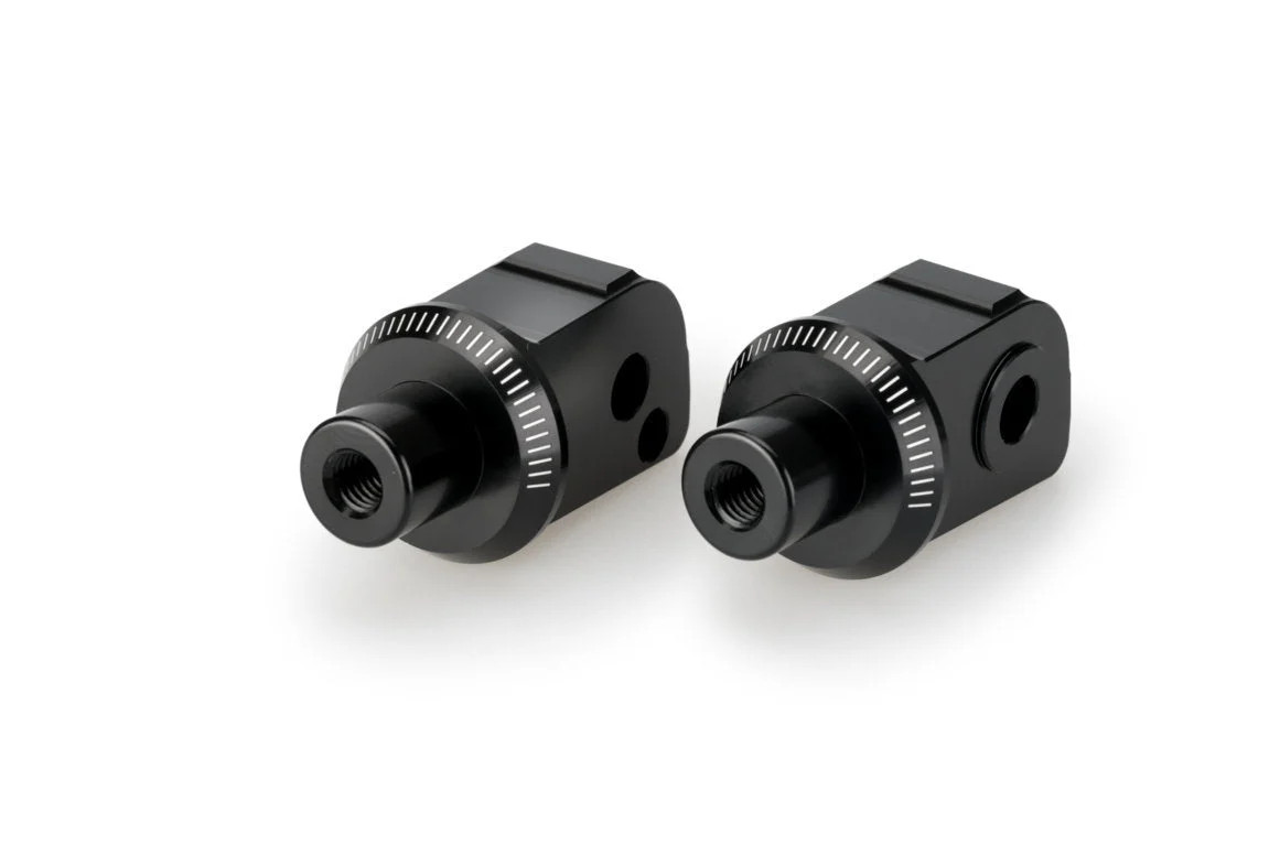 Puig Footpeg Adaptors Passenger | Black | Honda Forza 750 2021>Current