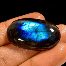 48 Ct Natural Labradorite Flashy Oval Shape Cabochon Loose Gemstone 34X19X8 mm