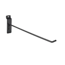 12 inch Black Peg Hook for Slatwall - Pack of 25 - For 3” on center Slatwall