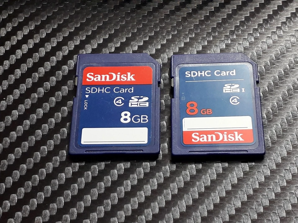X2 SanDisk 8GB SD Memory Card Job Lot Bundle - For Digital Camera / Console - Image 3 of 3