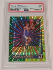 JONATHAN KUMINGA 2021 DONRUSS RATED ROOKIE HOLO GREEN/YELLOW LASER #240 PSA 9