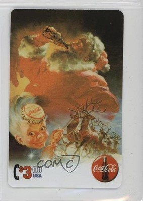 1995 Collect-A-Card Coca-Cola $3 Phone Cards Santa Claus Santa 0sb5