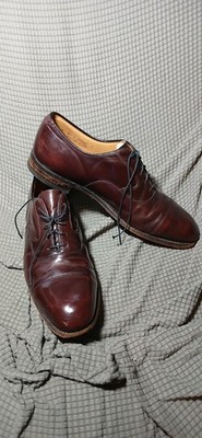 Johnston & Murphy Brown Leather Cap Toe Oxford Dress Shoes 10 D/B