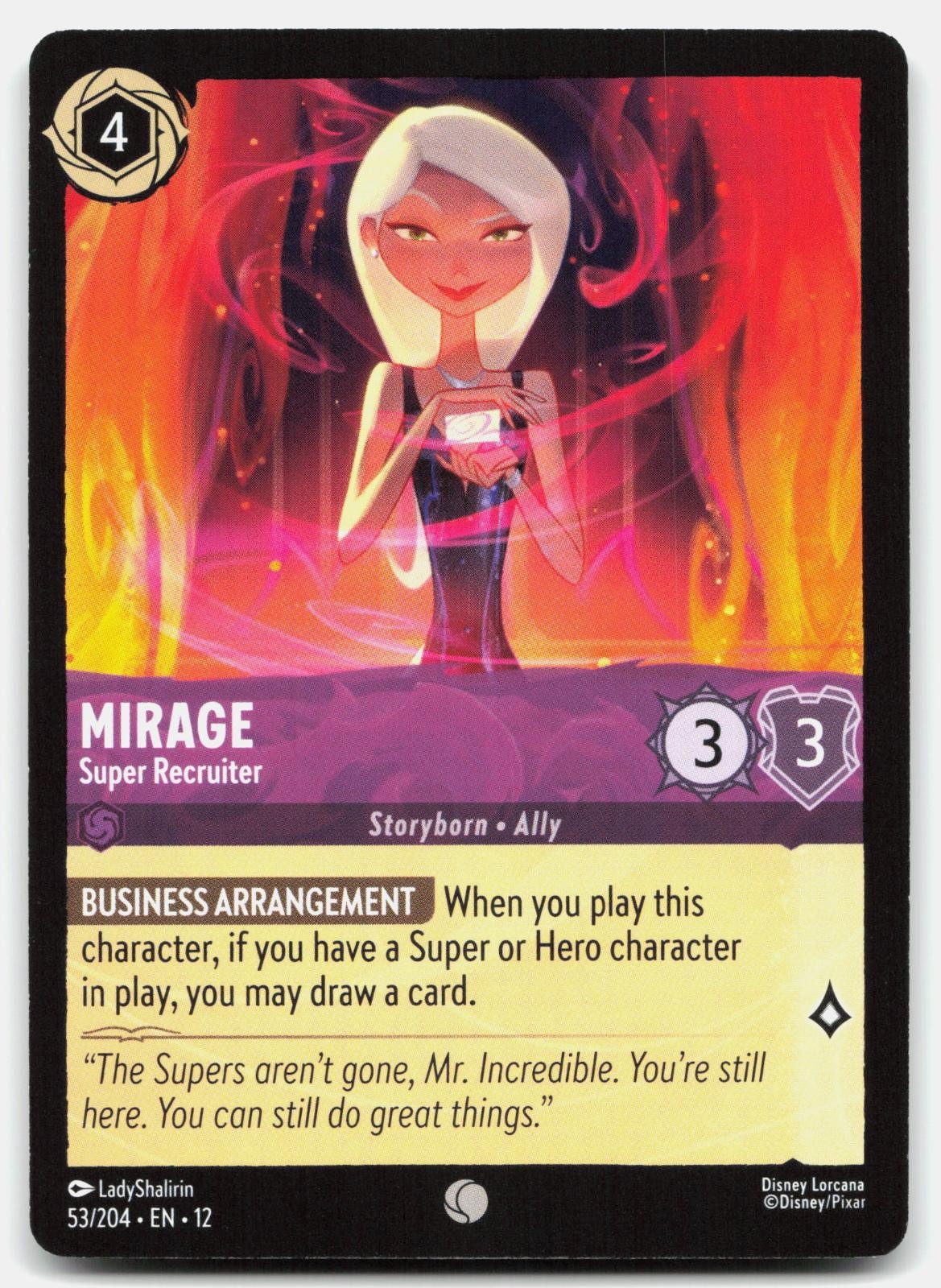 Mirage - Super Recruiter 53/204 Wilds Unknown Lorcana C NM