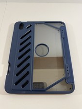 MoKo Rugged Case for iPad 10.2” 7th 8th 9th Gen Blue Clear Back Stand Cover