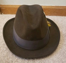 Vintage Royal Stetson Fedora Hat Sz 7 1/4 Felt Brown
