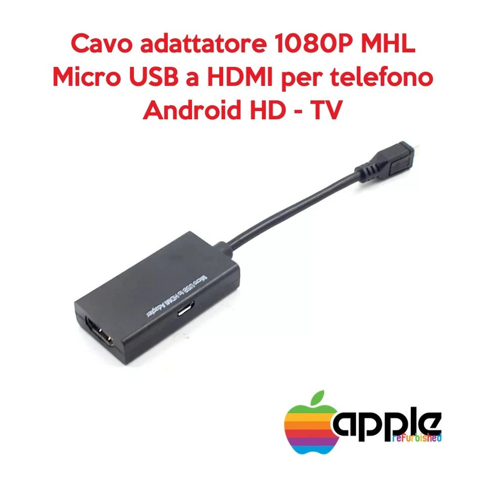 Adattatore da Micro USB a HDMI per Smartphone - Tablet Android - Immagine 2 di 4