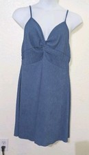 SHEIN CURVE*Blue Textuted Dress*Size 2XL*V-neck*Sleeveless*LNC*Straps