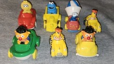 Vintage Sesame Street Toy Vehicles Lot Of 7/1981/Playskool+Illco Toys/guc 