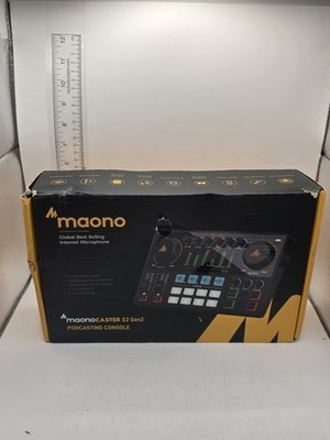 Maono MaonoCaster E2 Gen 2 Podcasting Console - Dual Mic, BT, Sing Along