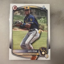2025 Bowman Paper Prospects 1st Bowman Luis Pena #BP-38 - Milwaukee Brewers