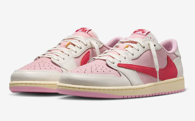 Air Jordan 1 Low x Travis Scott Shy Pink and Tropical Pink Size 14