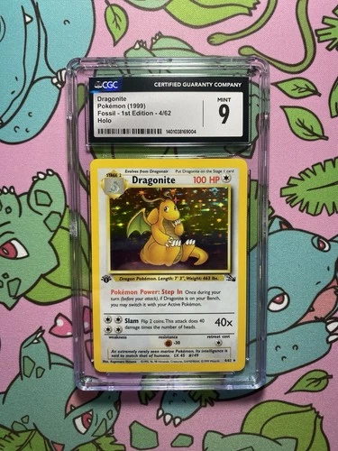CGC 9 Dragonite 1st Edition Fossil