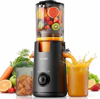 Cold Press Juicer Machines 130MM Chute Whole Fruit Juicer Black
