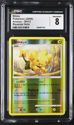 CGC 8 Shinx 2009 Arceus SH12 Reverse Holo Pokemon Card
