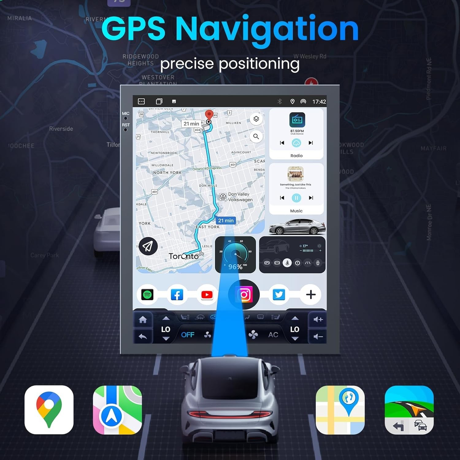 64G 9.7"Auto Radio Stereo Android Carplay for Cadillac XTS SRX CTS 2013-2018