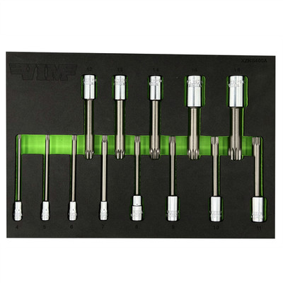  VIM Tools 13 Piece 4 Inch OAL. XZN Triple Square Driver Set - S2 Steel XZNS400A