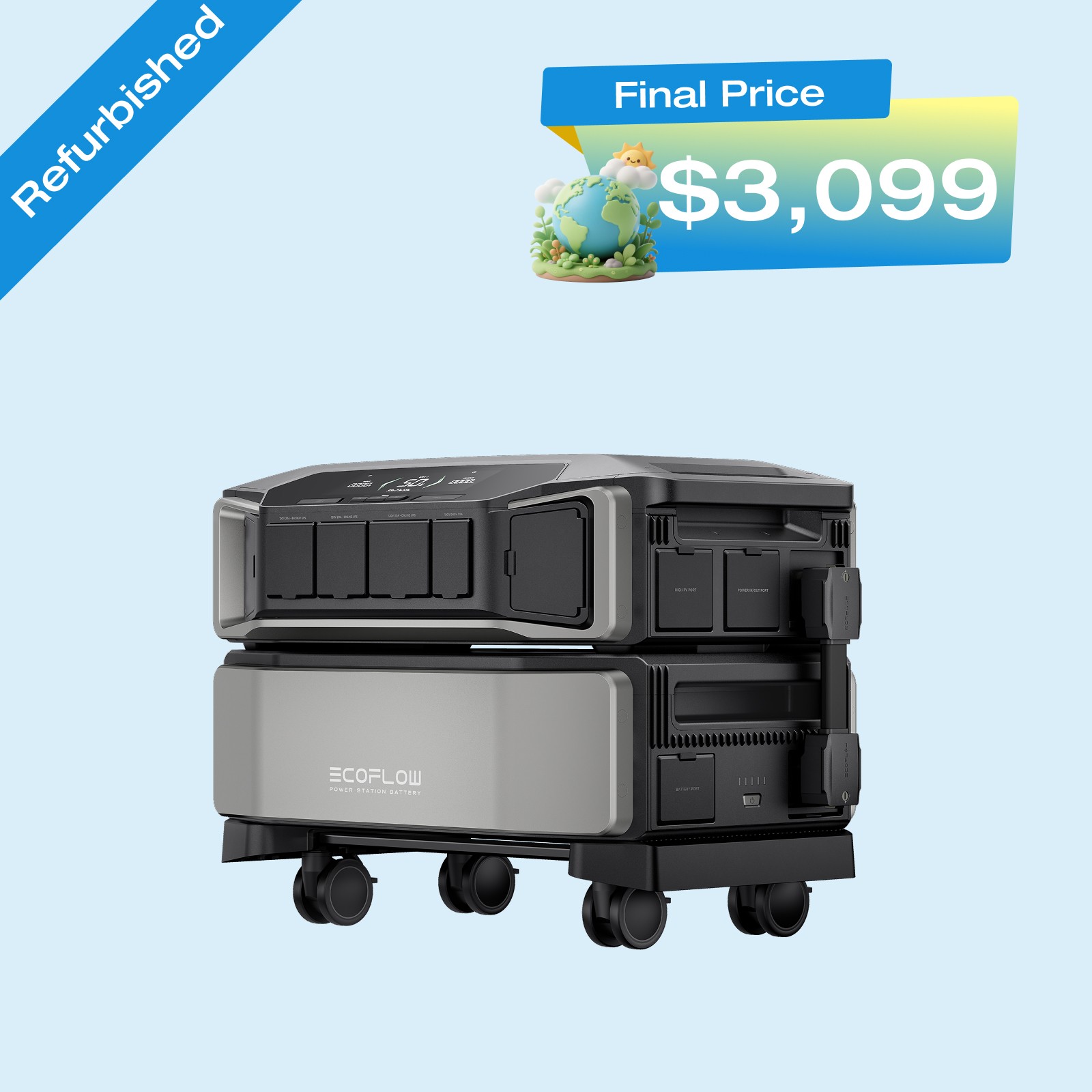 EcoFlow DELTA Pro Ultra 6kWh Power Station LiFePO4 Battery Certified Refurbished