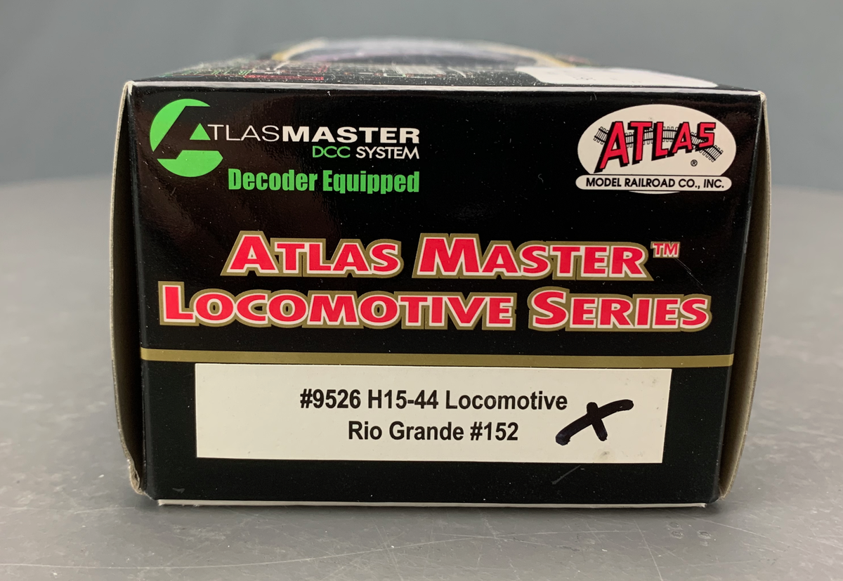 HO Atlas Master 9526 H15-44 Diesel Locomotive Rio Grande #152 w