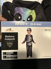 Halloween Costume Infant Boys Skeleton Jumpsuit 0-6 Months New