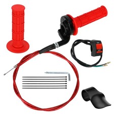 HIAORS Mini Bike Throttle Cable Handlebar Grips Kit Compatible with Red