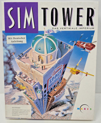 SimTower   Das Vertikale Imperium - Maxis - Englisch - PC CD ROM Big Box (OVP)