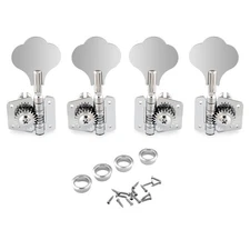 Metallor Vintage Open Gear Bass Guitar Tuning Pegs Tuning Key Machine Head Tuner