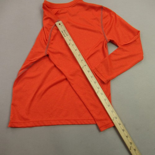 Starter Shirt Boys Large Long Sleeve Orange Crew Neck Lightweight Casual - Picture 9 of 10