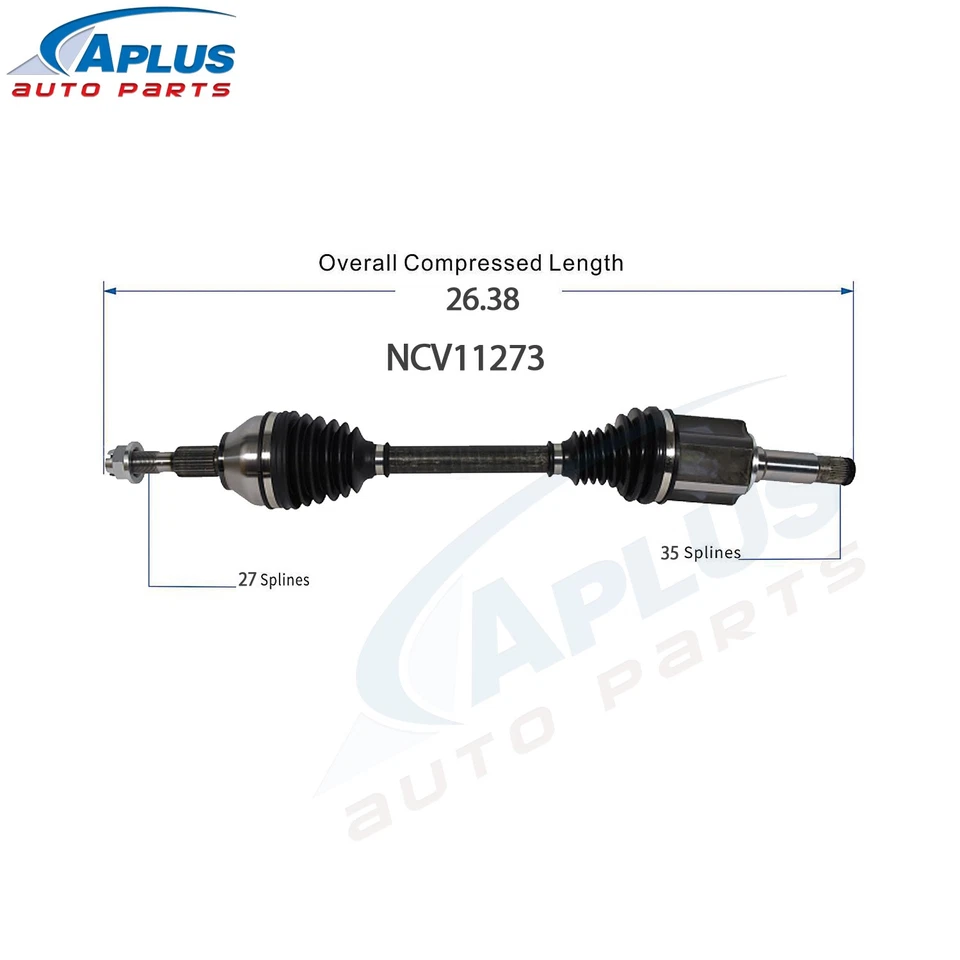 CV Axle Shaft Front Left Side for Ford Fusion 2013-20 Lincoln MKZ 2014-16 Hybrid - Image 2 of 4