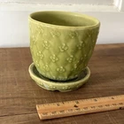 Vintage Shawnee Pottery McCoy Planter 4 Inch #454 Green