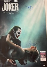 LADY GAGA & TODD PHILIPS SIGNÉ JOKER : FOLIE A DEUX AFFICHE ORIGINALE JSA AZ77736