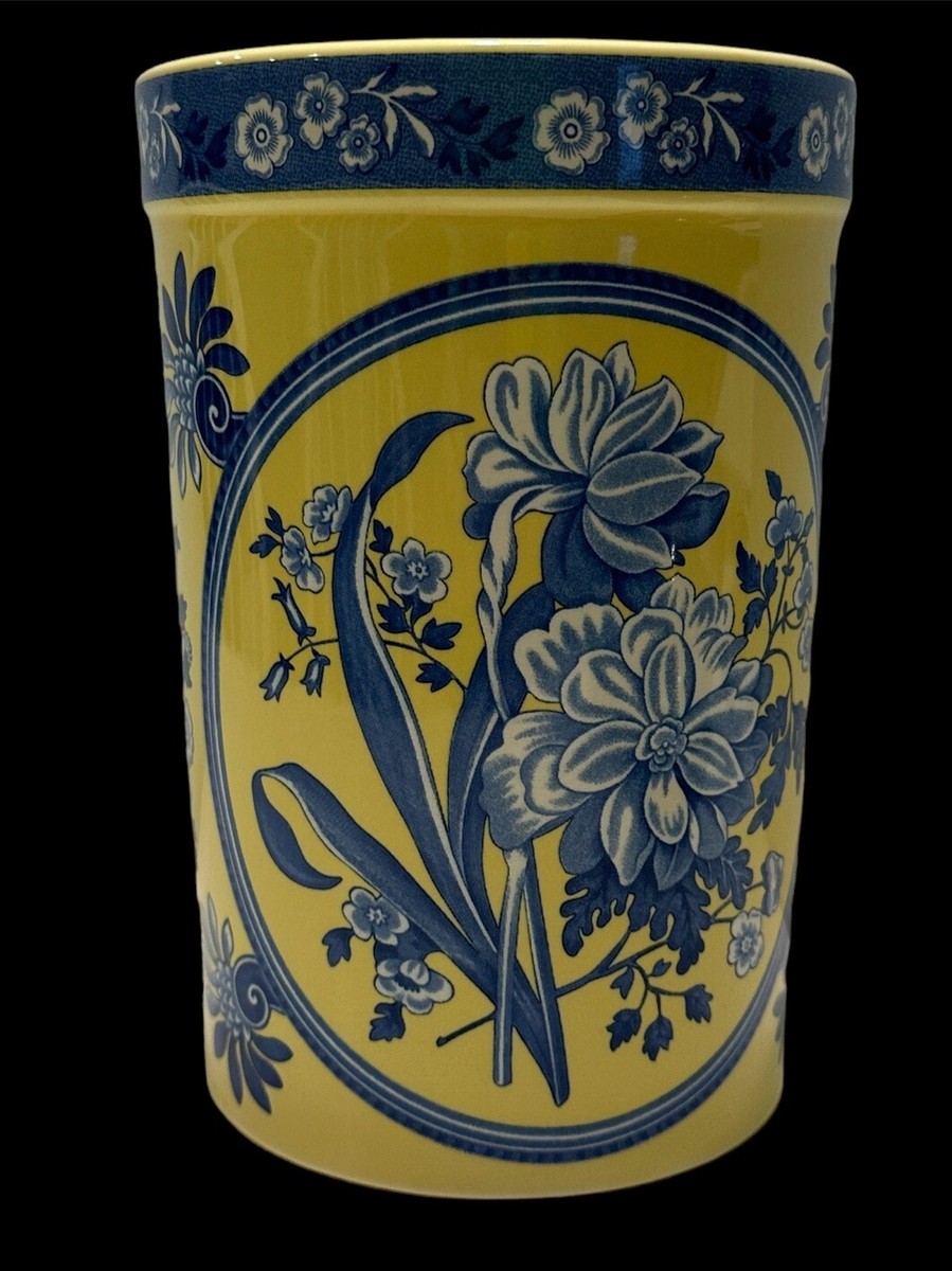 Spode Blue Room yellow Utensil Holder wine cooler #Lo407 Ceramic