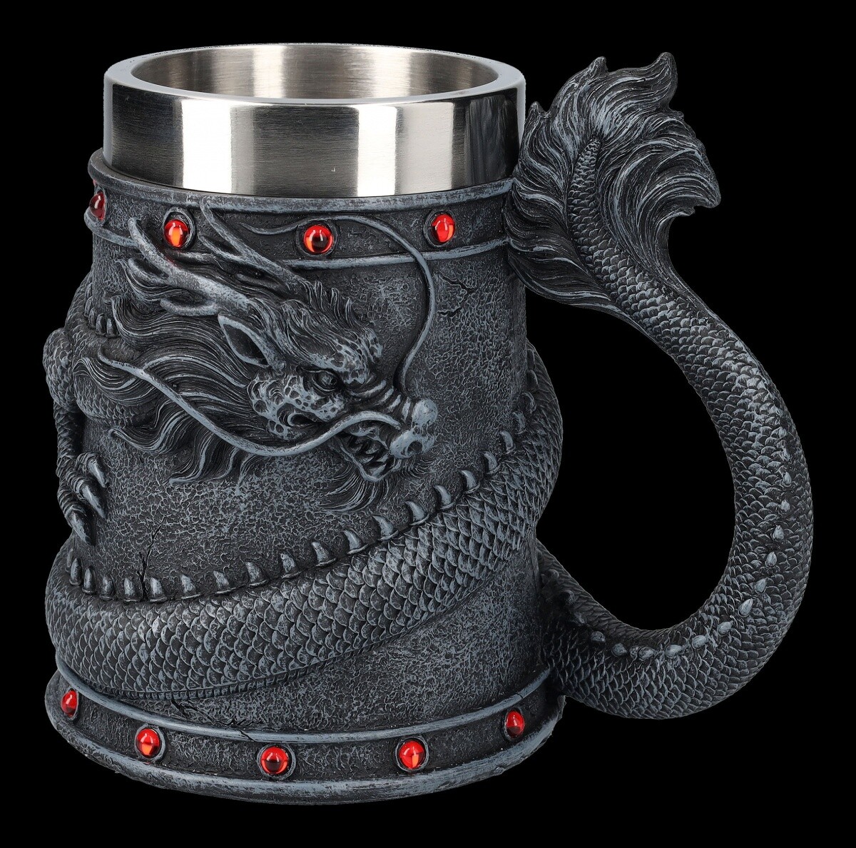 Dragon Coil - Fantasy Gothic Decorations Beer Stein 600ml