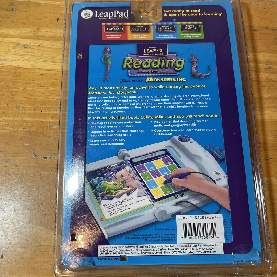 LeapPad Leap 2 Reading Monsters Inc Interactive Book and Cartridge New Sealed - Image 2 of 3