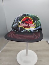 Jurassic Park Snap Back Hat Cap Youth Boys All Over Print EUC