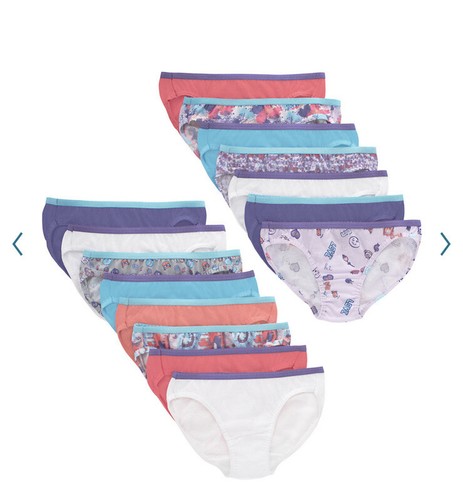 Girls sz 16 Hanes Ultimate 14-pack Cotton Bikini Panties