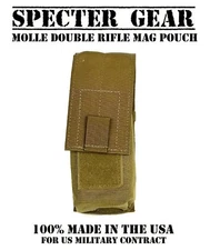 SPECTER GEAR 750-1 COYOTE US MILITARY MOLLE DOUBLE 30 RIFLE MAG POUCH SHINGLE