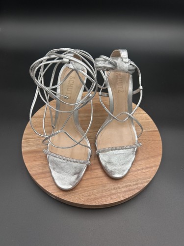 Revolve Schutz Adeline Crystal Rhinestone Stilettos Size 7B - Picture 4 of 23