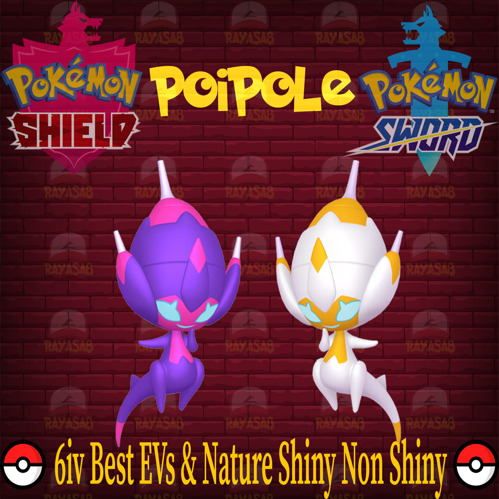 🌟Poipole Ultra Beast Shiny Non Shiny Best Stats Pokemon Sword and Shield  Home🌟