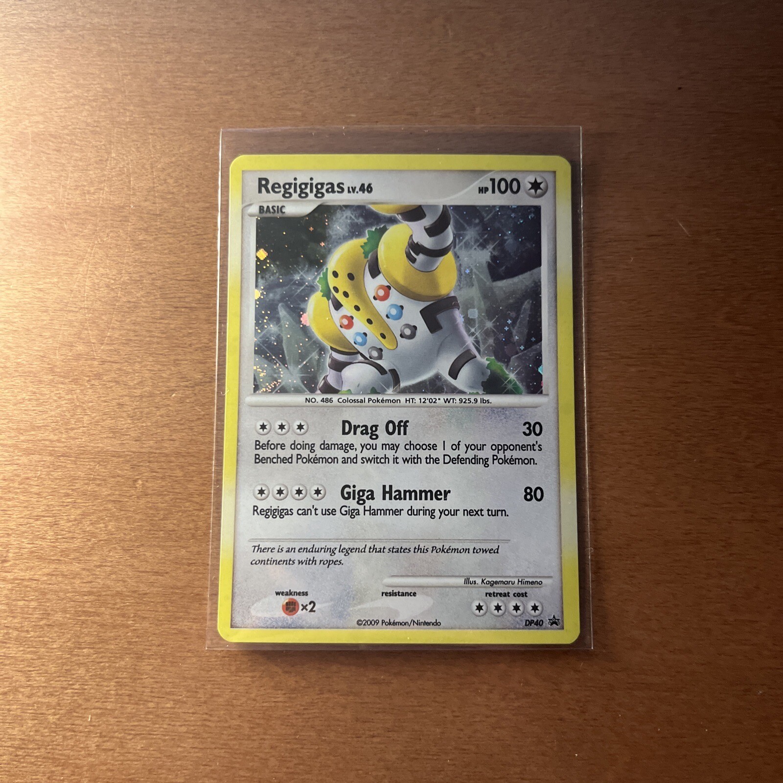 Regigigas Pokemon Card DP40 Cosmos Holo Rare Black Star Promo Lightly Played