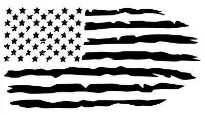 Really Great Stencils, Flag Distressed, 6x11'', USA, Reusable, Stars Stripes, US