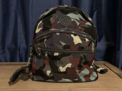 kipling camo backpack