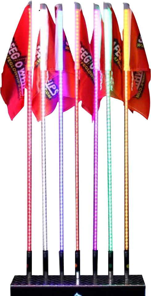 6' Safeglo RGB LED Whip Bluetooth and Quick Release, RZR, Can Am, atv, SXS, UTV Foto 2 de 4