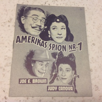Joan of Ozark Joe E. Brown Judy Canova Eddie Foy Jr. 1942 Danish Movie Program